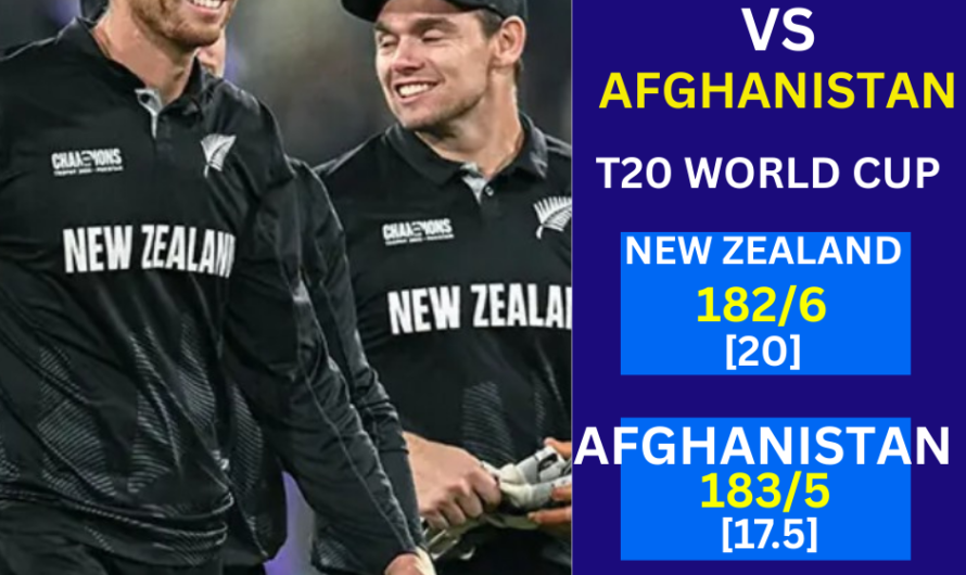 New Zealand Outclass Afghanistan in T20I World Cup Clash