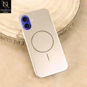 iPhone 16 Cover - Golden - New Premium Quality Slim Profile Shell Case With Magsafe